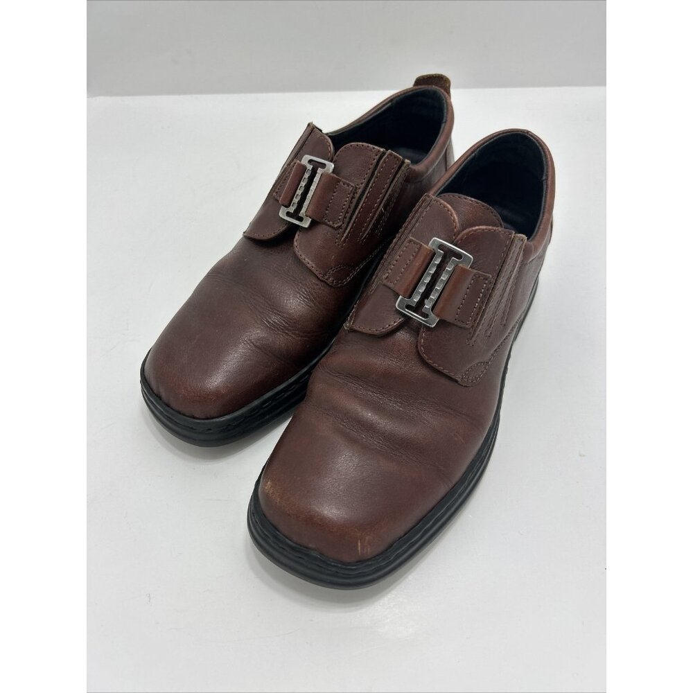 Josef Seibel Women’s Shoe Size 40 Eu 8 US brown Leather Loafers Buckle Slip On